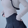 Seoyoon小姐姐的学院风百褶裙穿搭