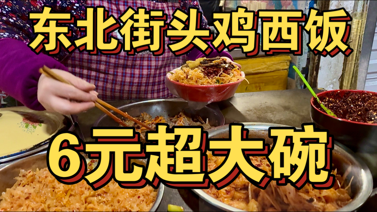 东北街头鸡西饭 6元超大一碗