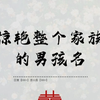 惊艳整个家族的男孩名