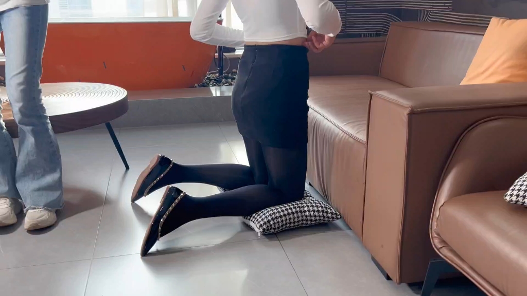 Flat Shoes With Wrap Skirt Buttock ol Uniforms