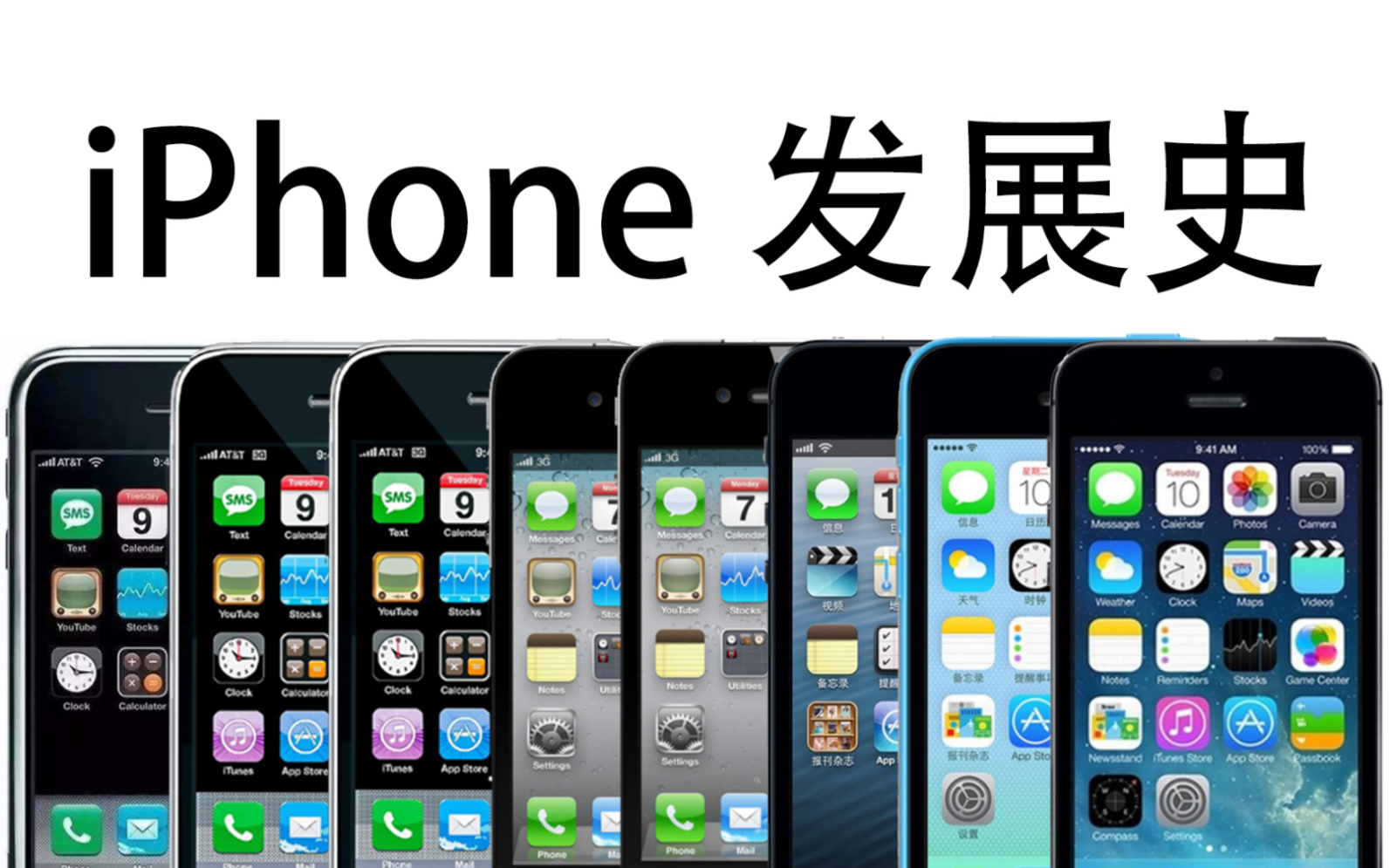【Apple】iPhone 简史 - 3分钟了解 iPhone 发展史_哔哩哔哩_bilibili
