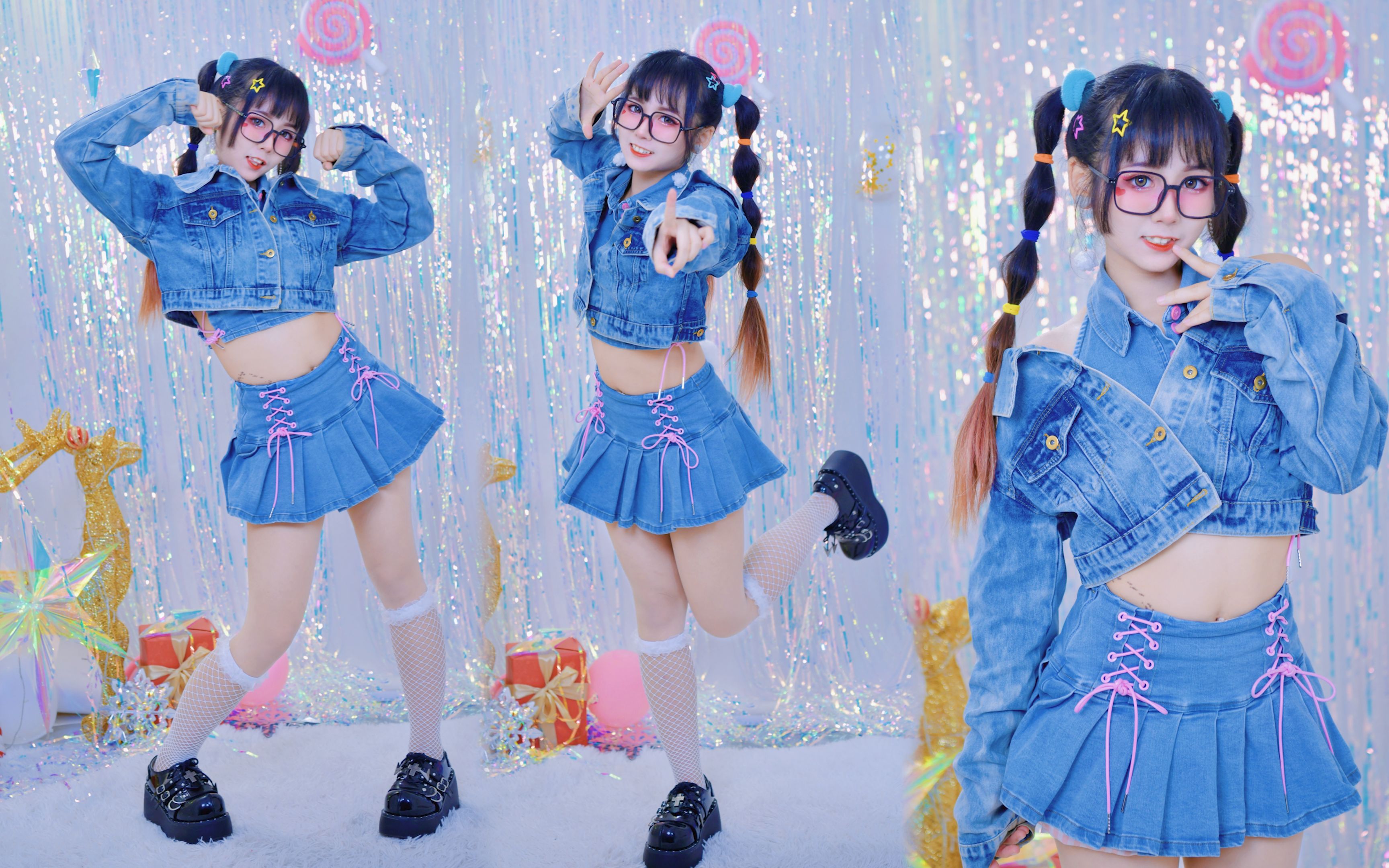 Vertical screen a mirror of the double ponytail sweet girl ~smiley~ hope everyone is happy every day~