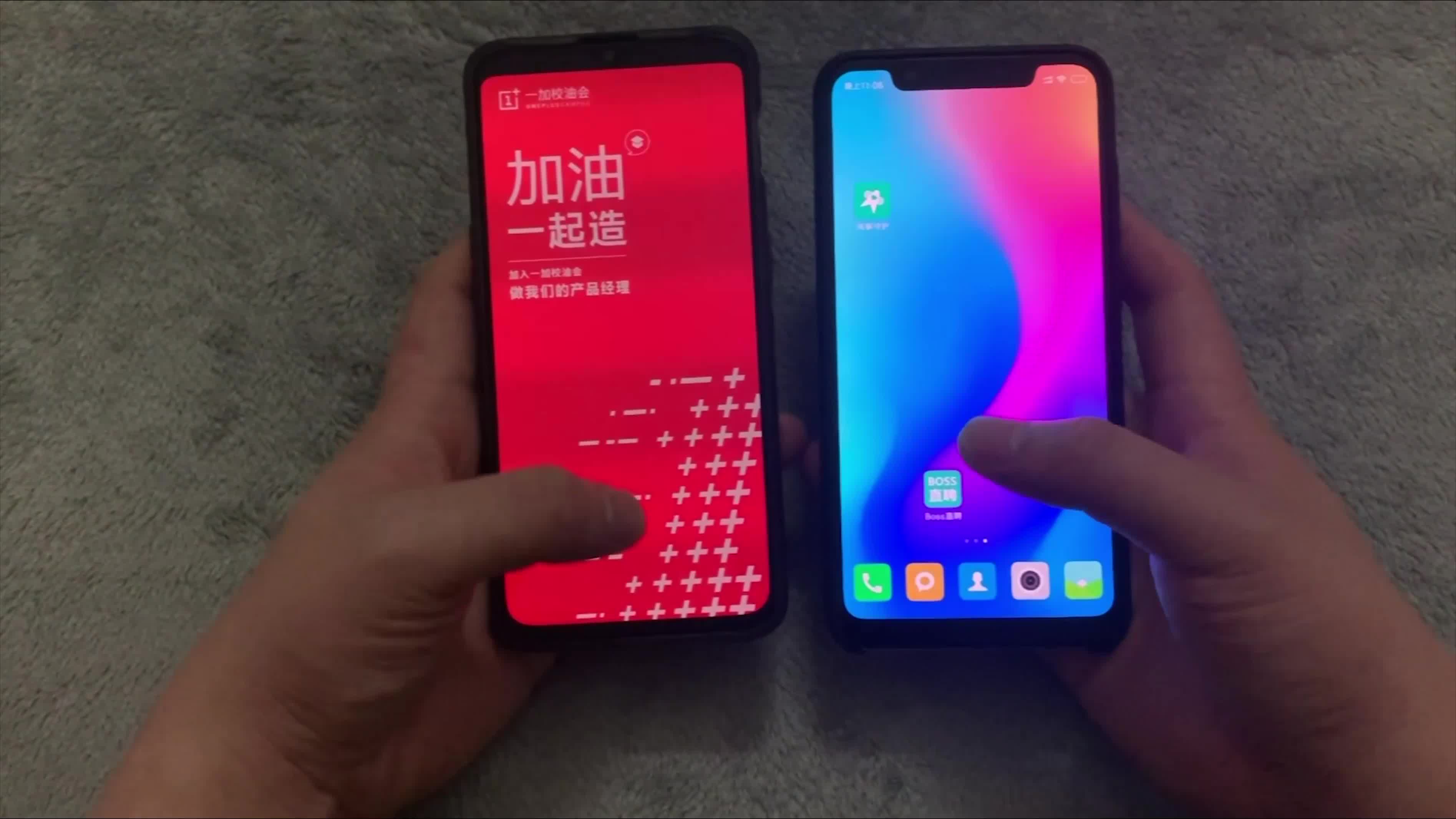 全面屏手势哪家强? 一加6t对比小米8评测.
