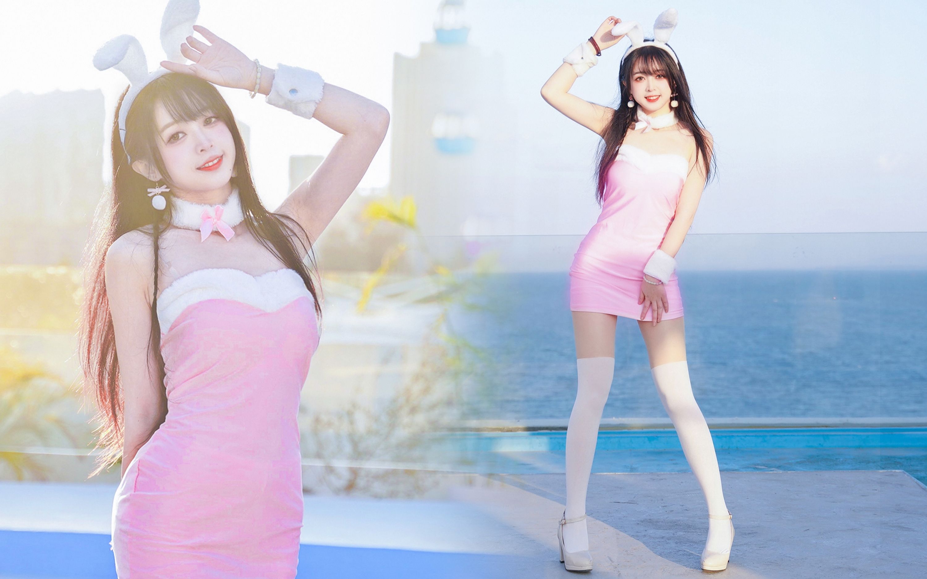 [qingdoujiao] vertical screen a little closer ❤️ pink rabbit ❤️ "Bunny Style" T-Ara