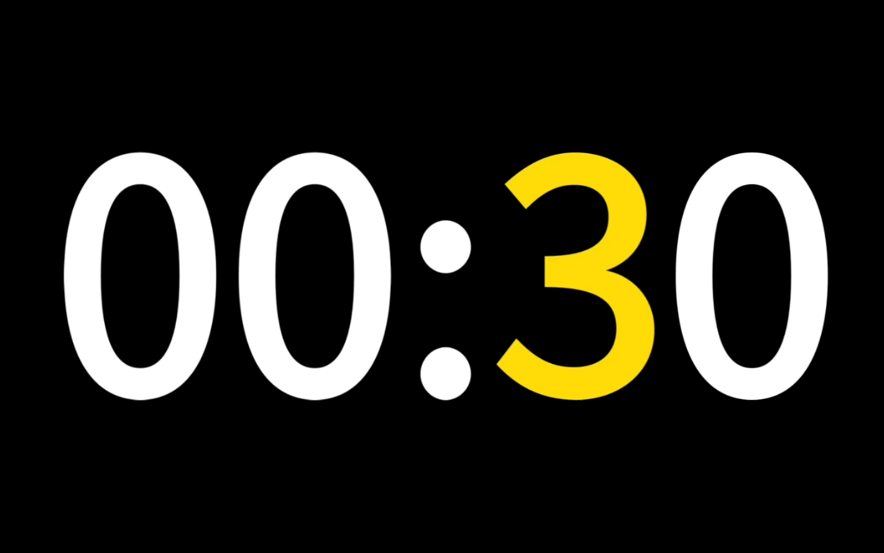 30秒倒计时 (彩色数字)