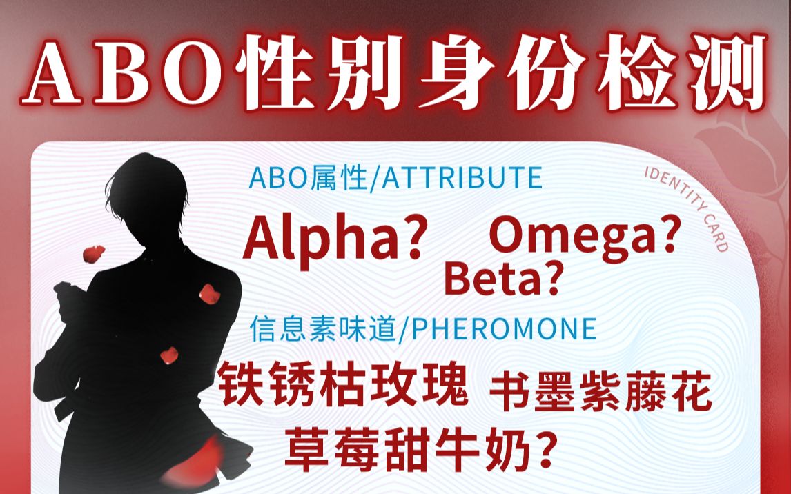 ABO性别身份检测，你是危险Alpha？甜美Omega？还是……