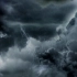 k2502 大气乌云密布暴风雨雷雨交加大雨暴雨闪电雷电打雷动态视频素材