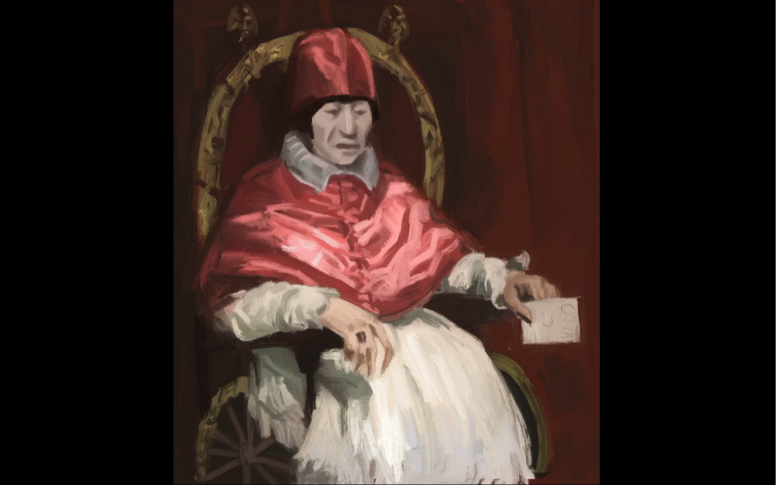 【绘画过程】教皇otto十世肖像