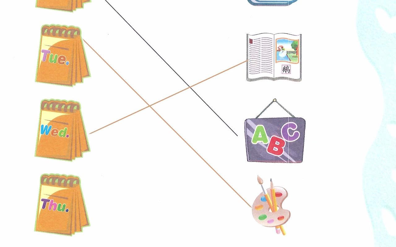 U6-4 课后习题天津新蕾快乐英语二上第六单元