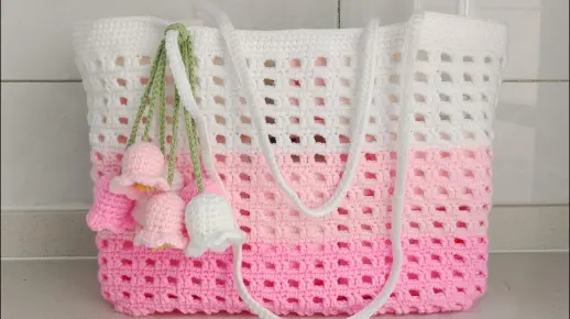 华夫格包包钩织视频教程来啦！超级详细，非常适合新手学习钩织哦！