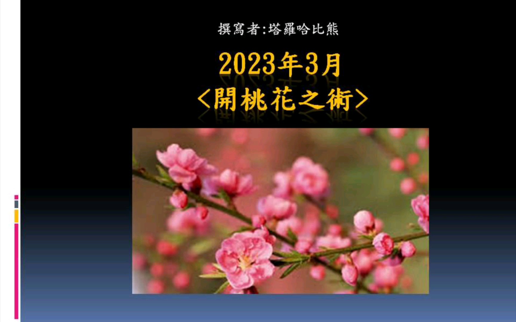 2023年开桃花之术!哔哩哔哩