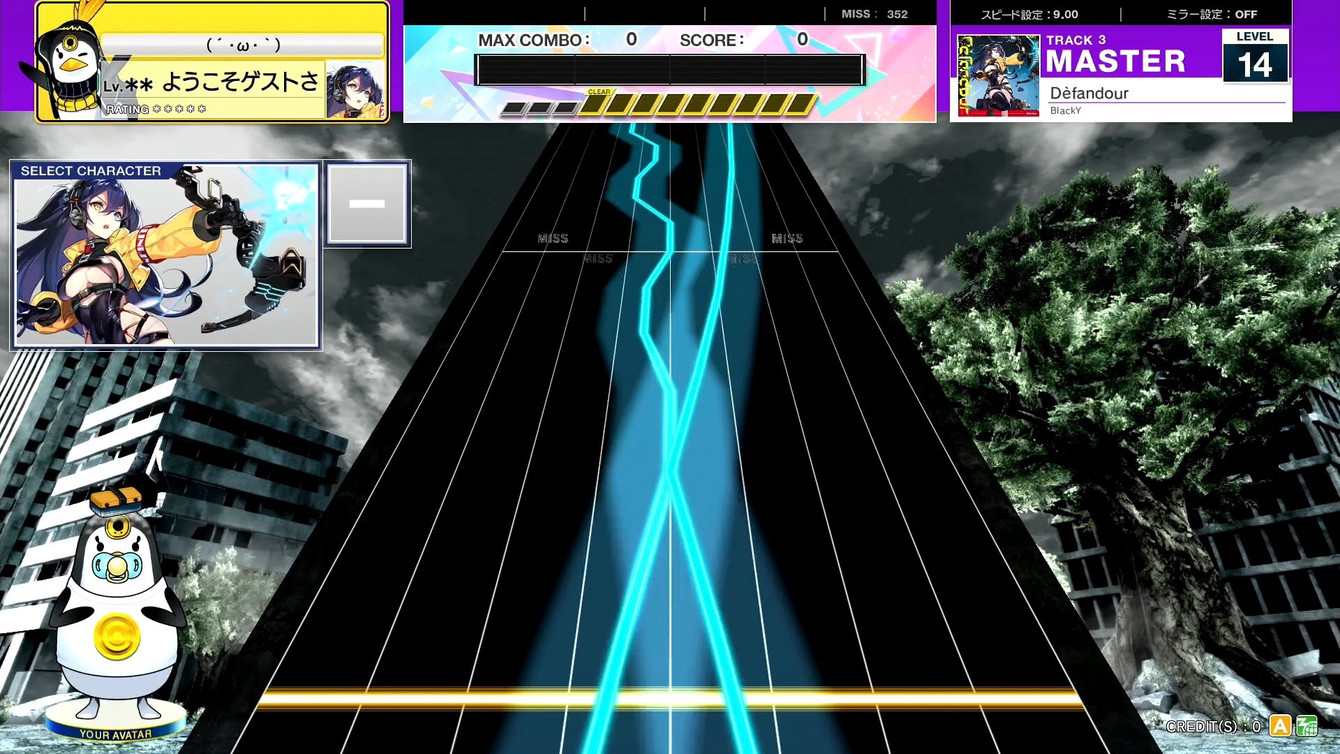 【CHUNITHM/中二节奏】谱面确认 Dèfandour [MASTER 14+] (流速9.0)