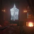 女贵族舒适的卧室|壁炉声|雪