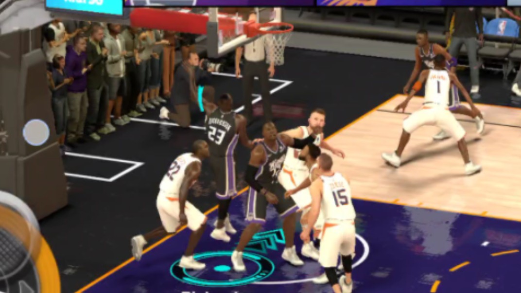 NBA2kMobile理查德森极限擦板上篮绝杀