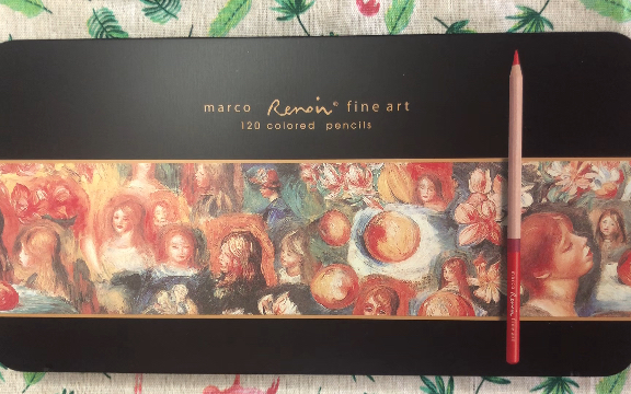 说说新买的马可雷诺阿120色油性彩铅 兼试用手机俯拍支架