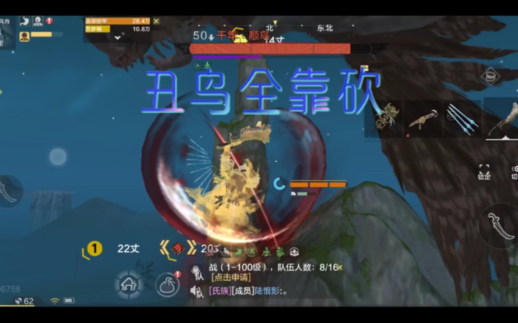 妄想山海0氪金大佬硬要砍死颙鸟