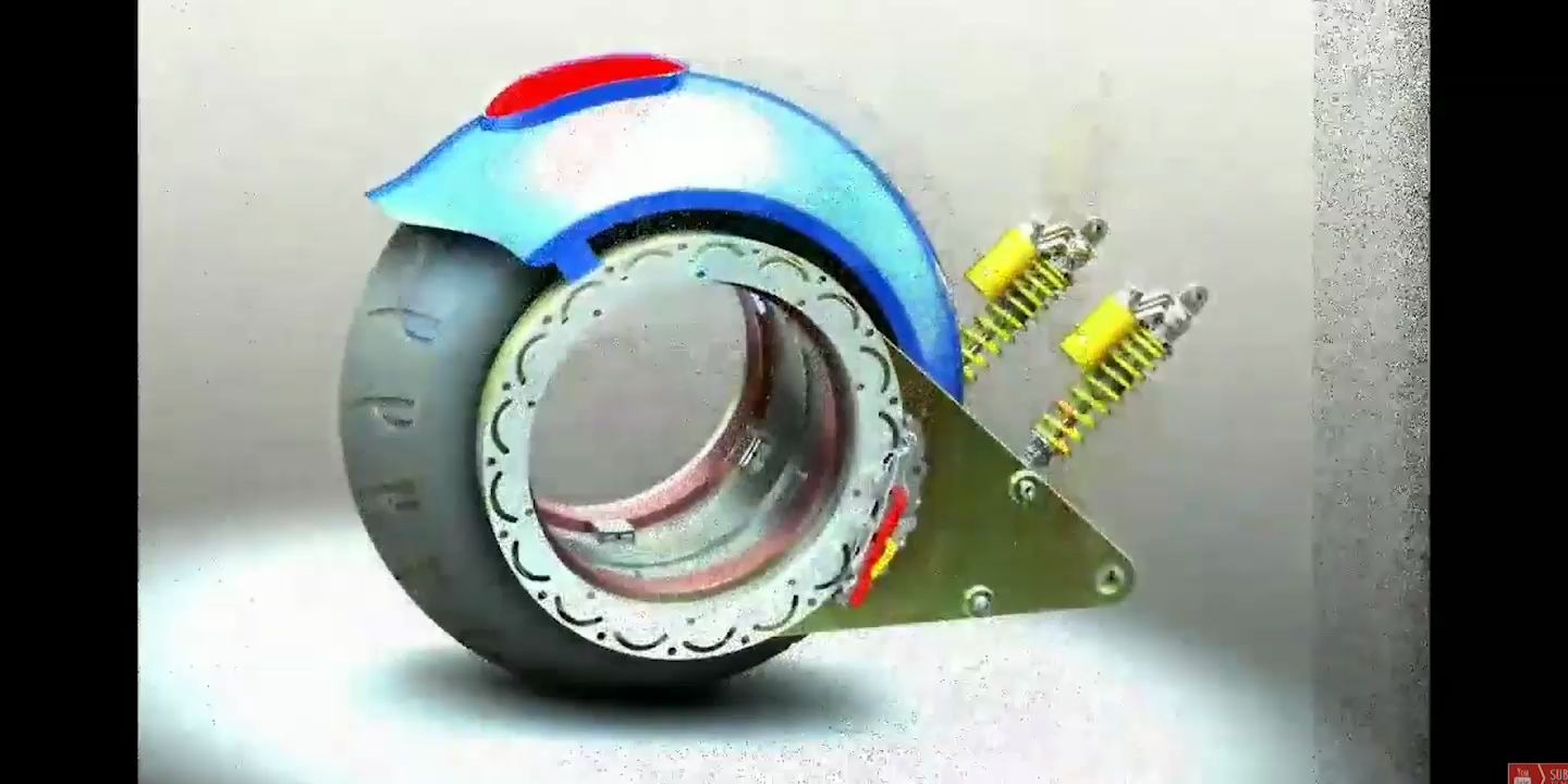 Hubless无轮毂车轮设计（动画演示+零件分解）
