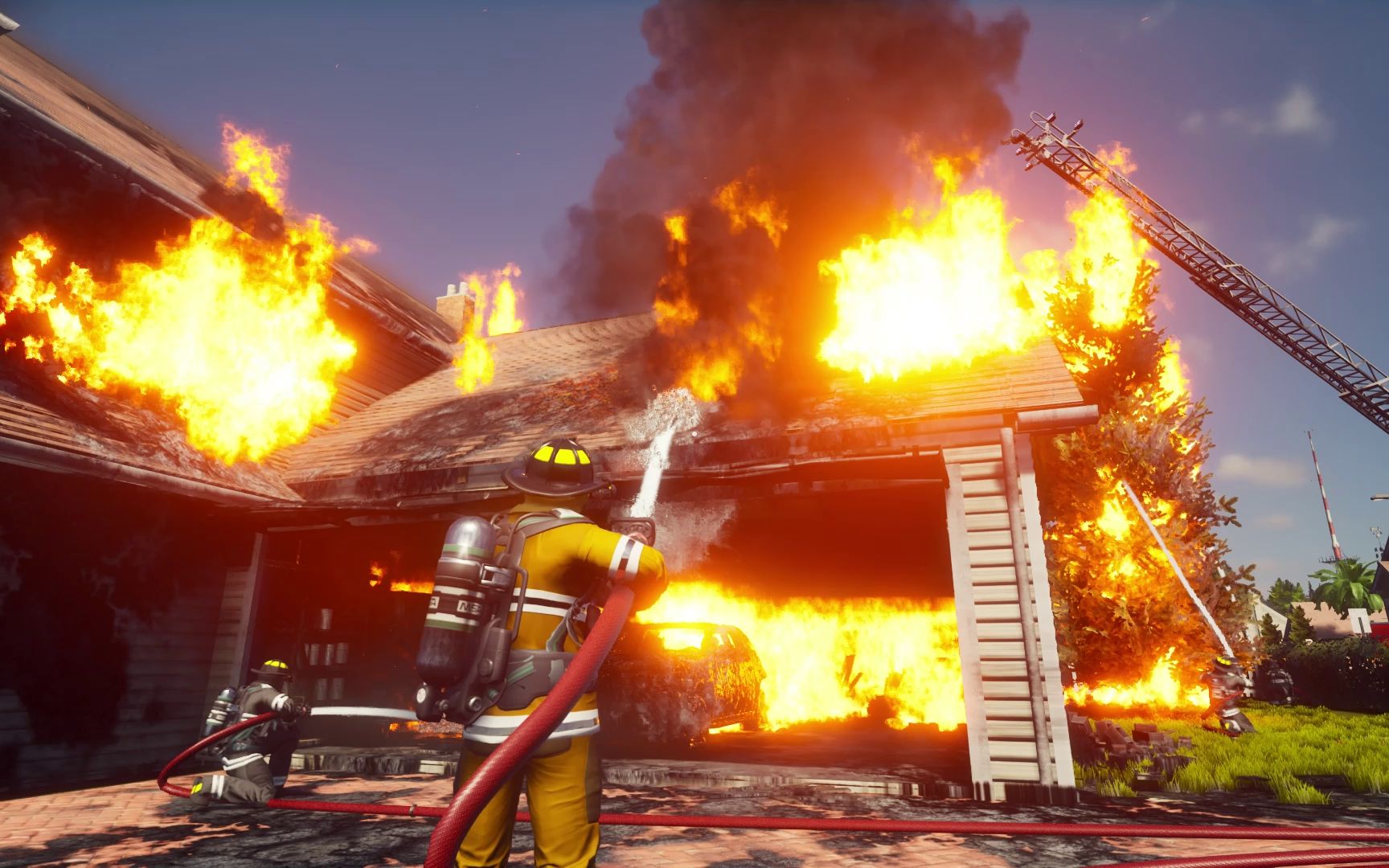 模拟消防员：车库着火，冲进火场救人，体验好真实