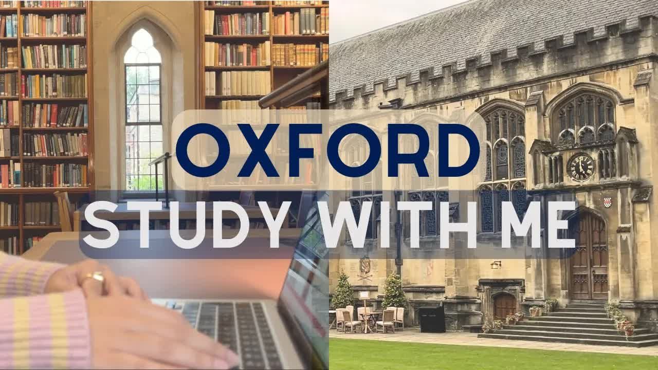 【牛津学习】1.5-HOUR STUDY WITH ME (NO BREAKS) | 牛津大学Exeter college 一起学习 | 图书馆的声音