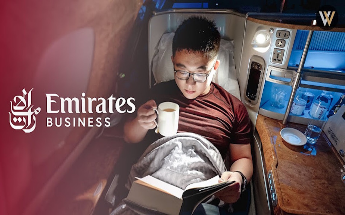 【YouTube】阿联酋航空|空客A380|商务舱飞行报告（伦敦希斯罗-迪拜）