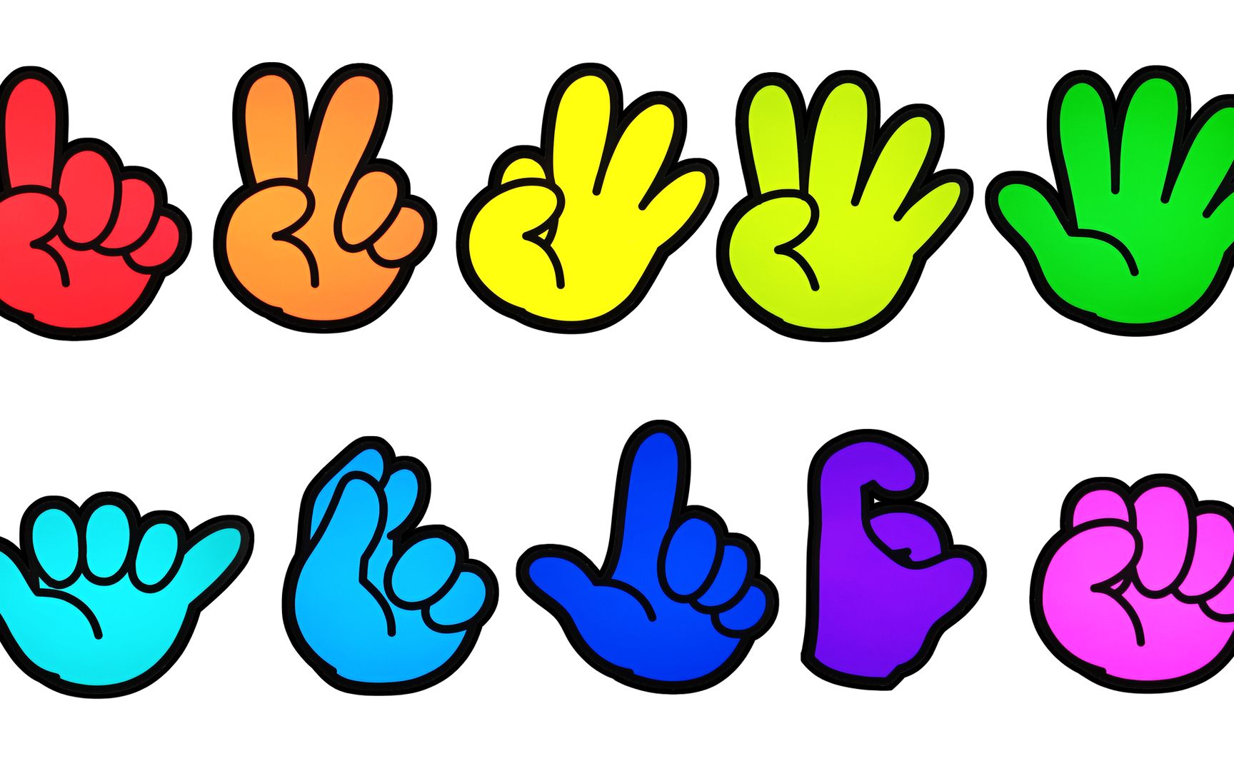 拜指头数数？2分钟教宝宝认识10种手势代表的数字