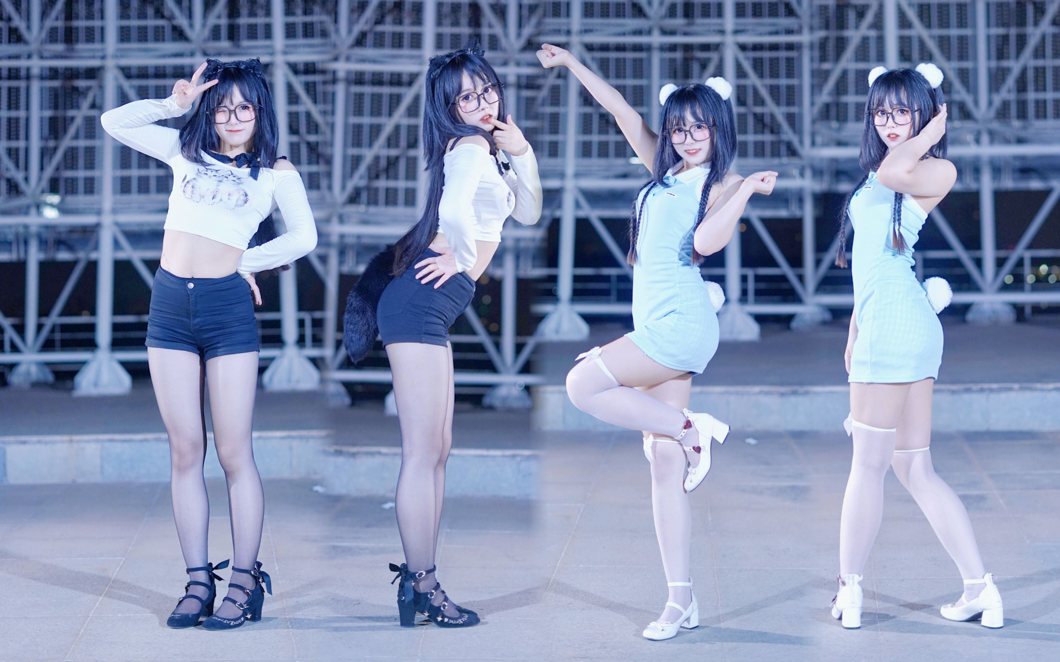 Which one of the black and white sisters do you choose~ Bunny style~