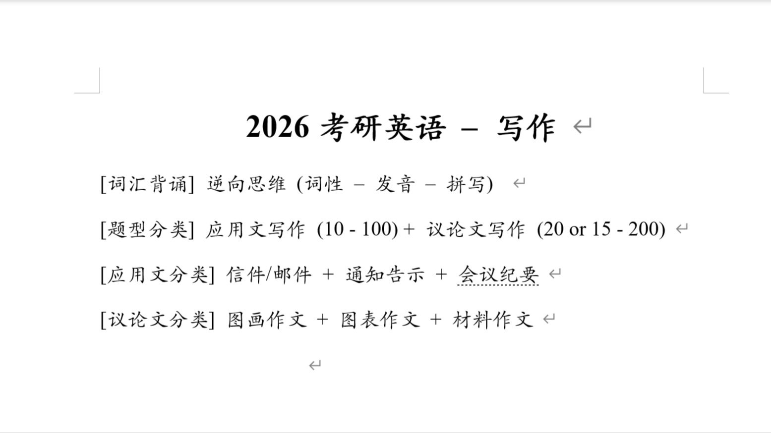 2026考研英语写作 - 信件邮件 - 尾段撰写思路