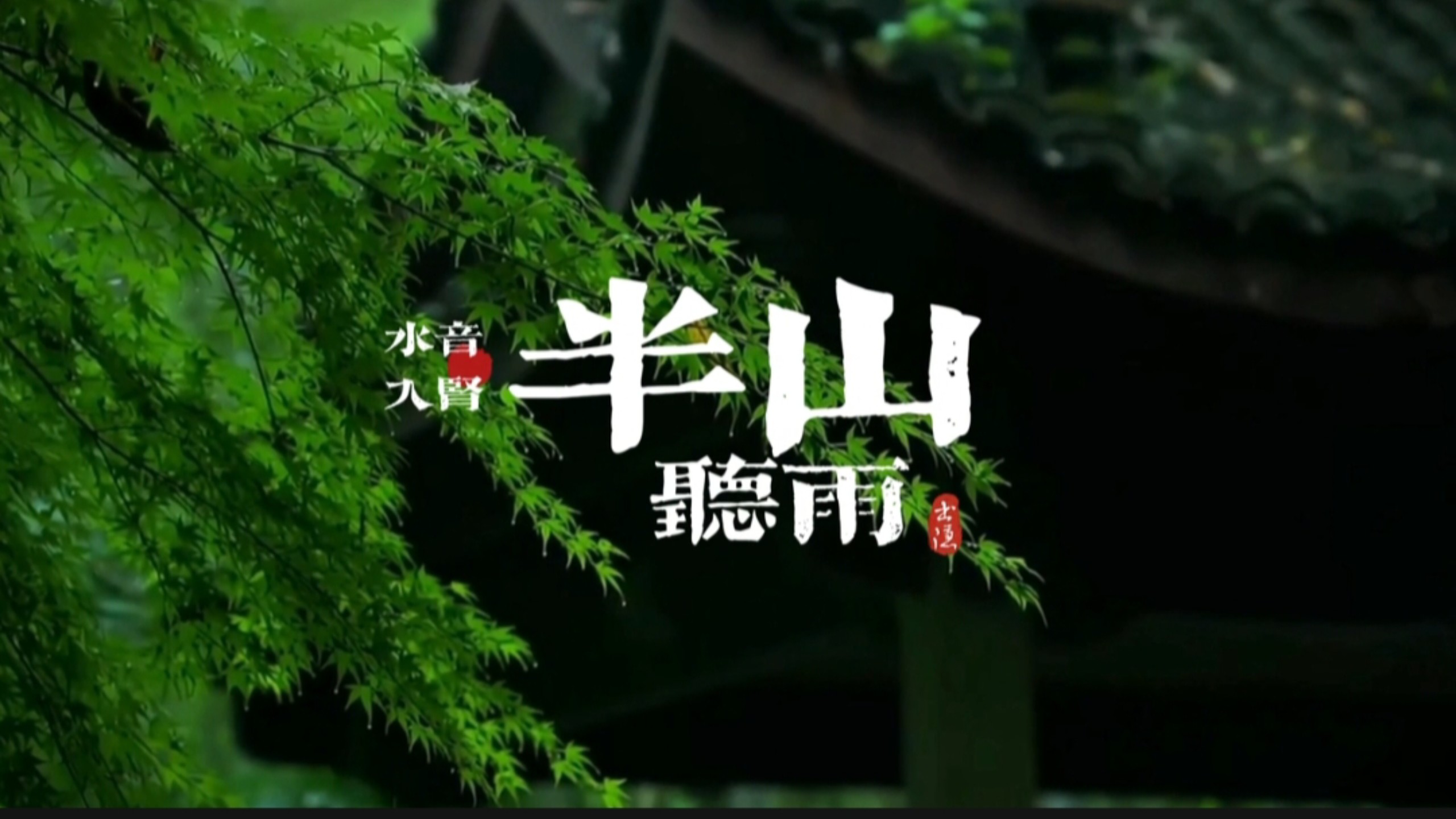 『五音疗疾』水音入肾，宁心净脑，增强记忆，克制急燥，缓解疲劳，神经紧张，注意力不集中，经常熬夜记性差可多听用《半山听雨》