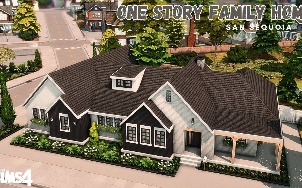 【模拟人生4速建 | 搬运】平层家庭住址 One Story Family Home in San Sequoia | NoCC