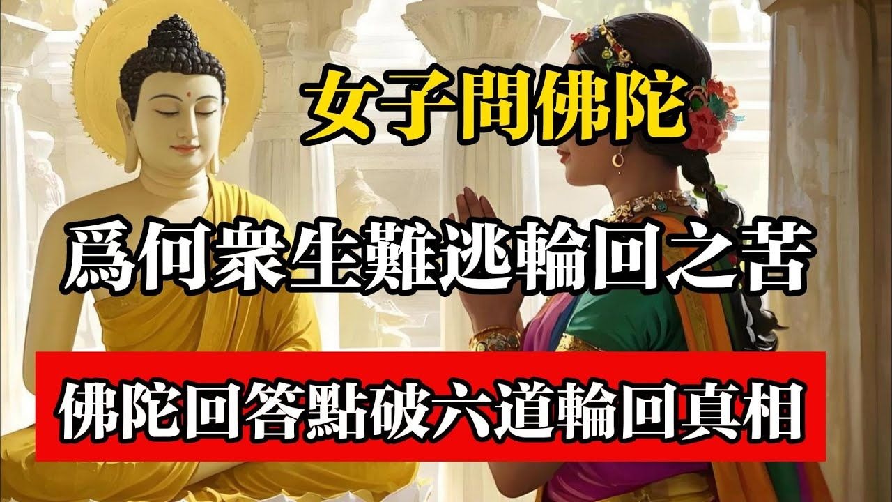 女子問佛陀：為何眾生難逃輪回之苦，佛陀回答點破六道輪回真相。#佛教 #佛法 #佛教玄學 #佛教智慧 #佛學知識 #佛學智慧 #修心修行 #佛教文化 #禪悟人生