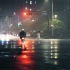 杭城雨夜的十字路口