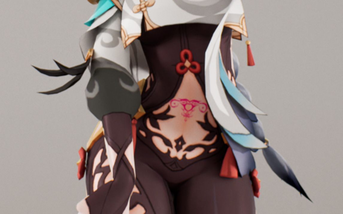 Hara God MMD] It's our duty to protect Shen He's navel.