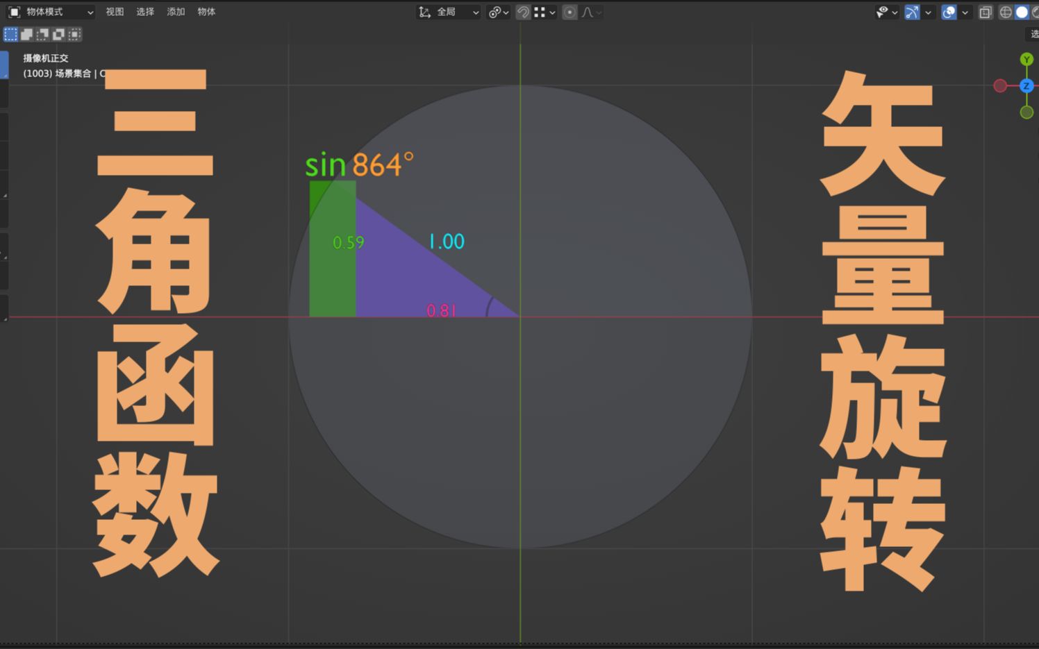 blender-三角函数与旋转