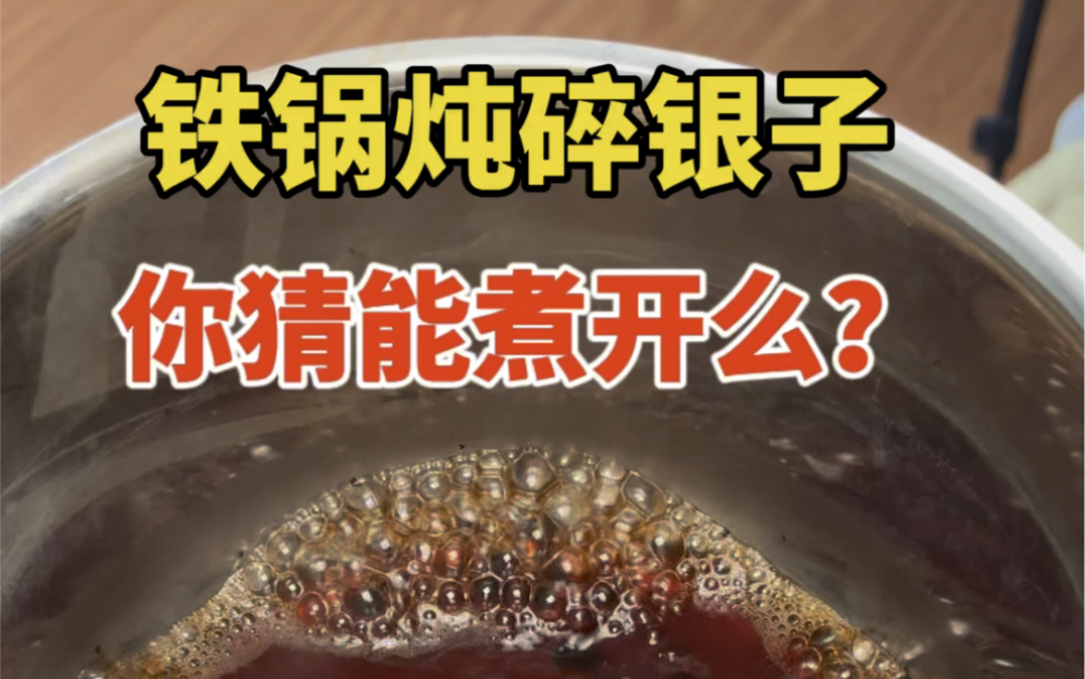 对不起，我太好奇了，用大铁锅炖了点碎银子