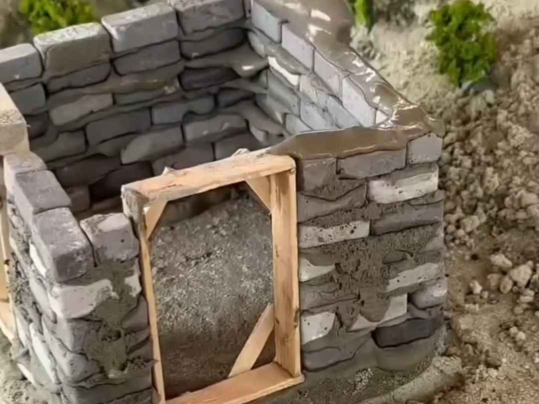 沉浸式手工模型建房-解压素材