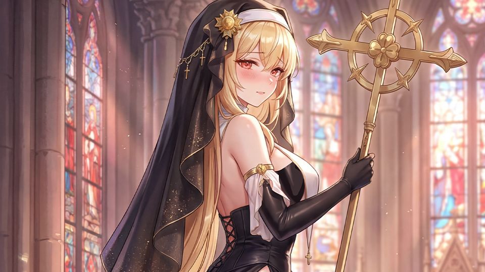 祷告中的修女......