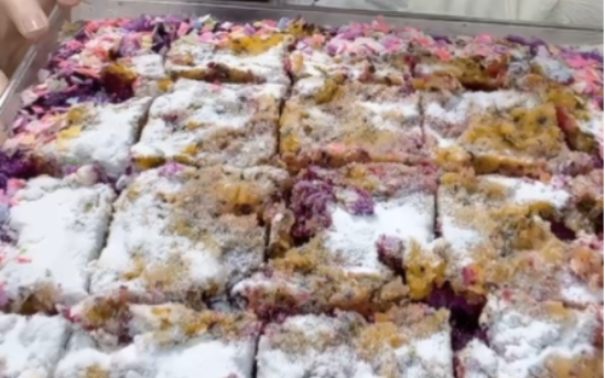 3.7洋妮儿 椰子粉蛋糕盒子酥、紫酥长条酥、颗粒碎碎绵绵、洛神花绵绵冰