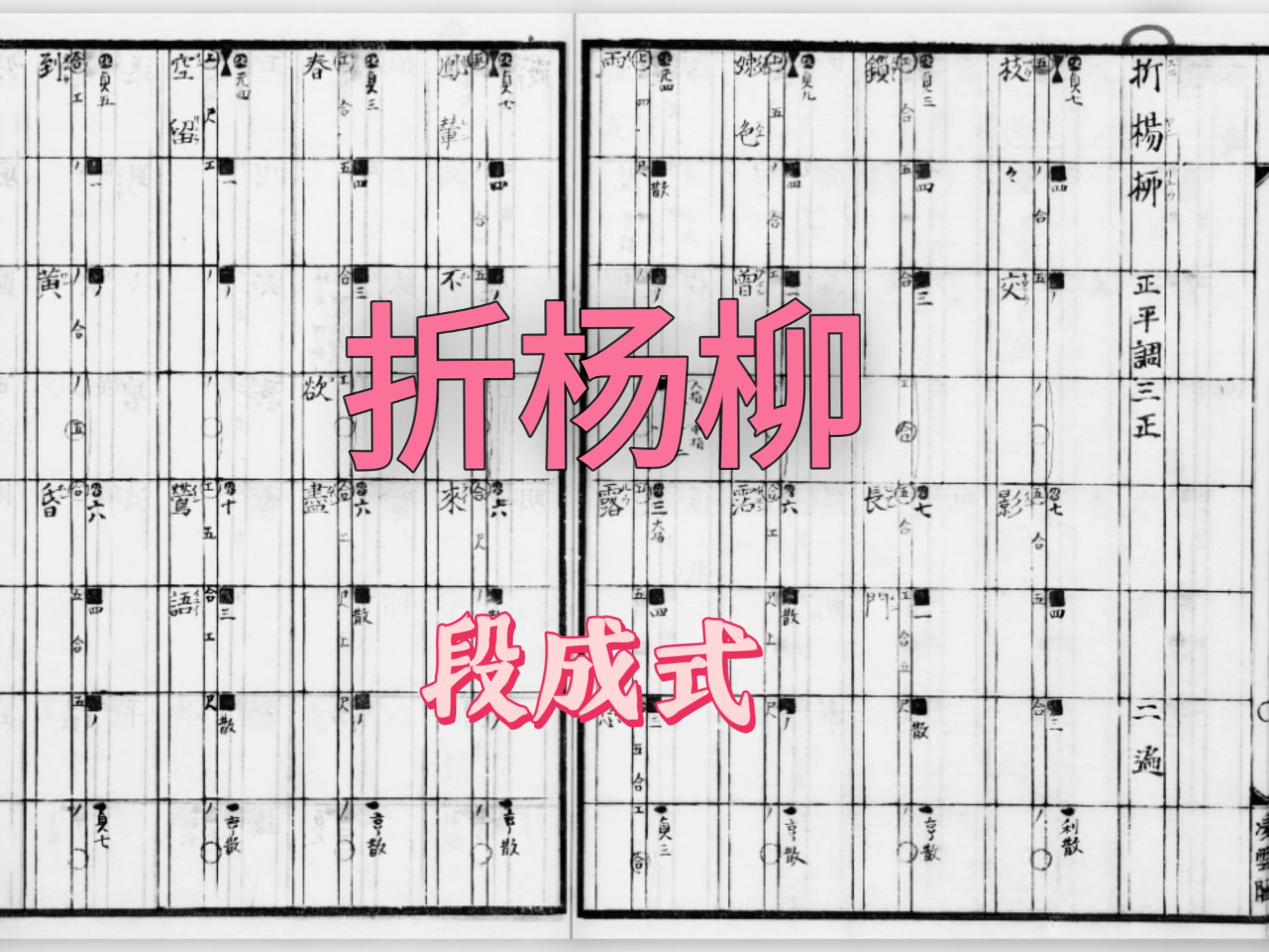 折杨柳（[唐]段成式）据《魏氏乐谱》|古谱清唱系列