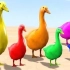5 只小鸭子有趣的儿童音乐 玩具和颜色