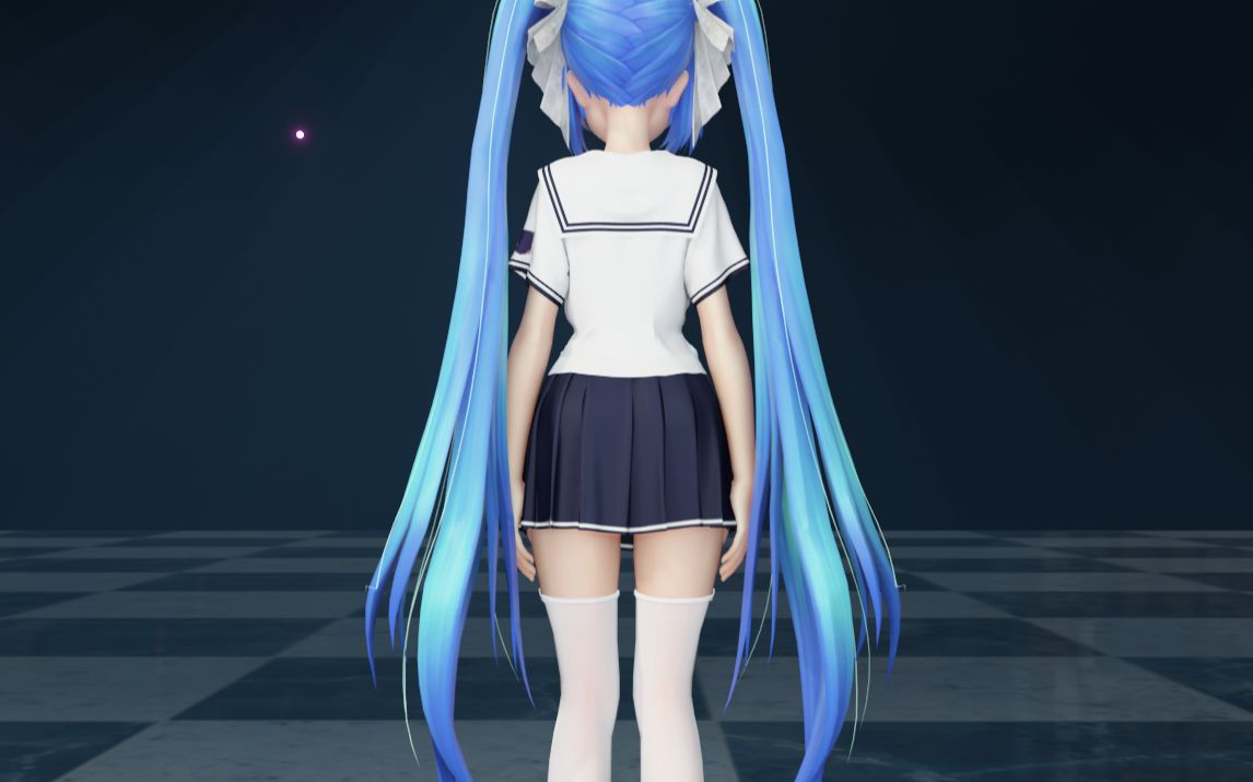 【mmd/竖屏】水手服初音:一个背影就能把你吸引进来!