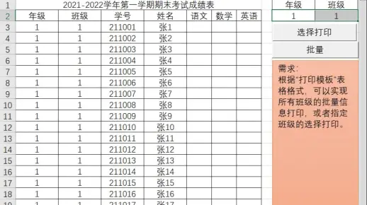Excel VBA：提取数据并批量打印