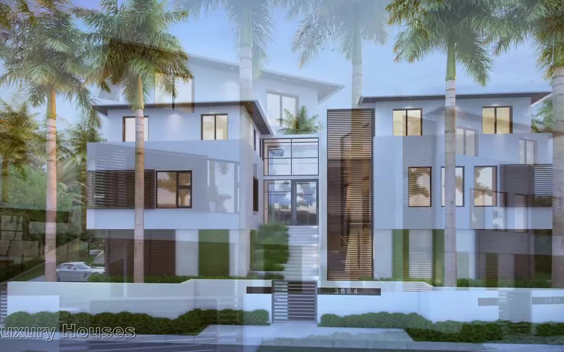 豪宅观礼 Luxurious Miami Modern Living Home in the prestigious guardgated Entrada E哔哩哔哩 (゜゜)つロ 干杯~bilibili