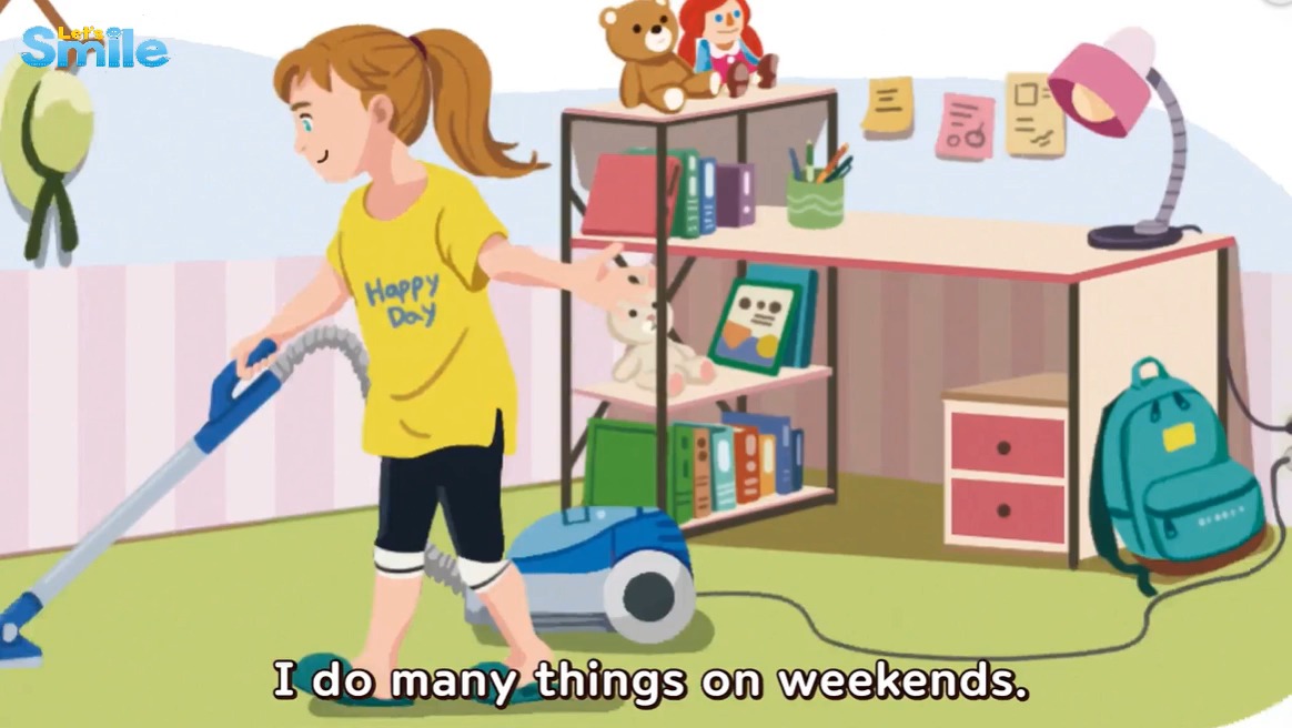 Let's Smile 4级别英文歌曲——【What Do You Do on Weekends?】