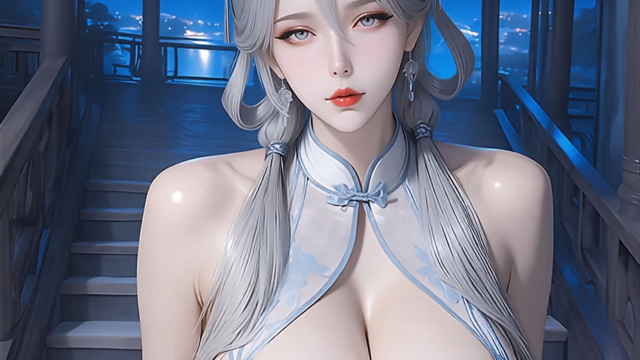 手机动态壁纸：白旗袍