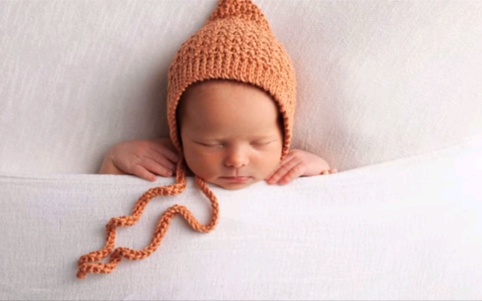新生儿帽钩织教程来了，四舍五入不用花钱买，送给自己亲爱的宝宝，超级有母爱的
