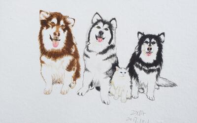 【周乖乖】 国民老岳父公的酒鬼一家 墨爷 酒鬼 撕家 大腚 水彩 彩铅_绘画_生活_哔哩哔哩