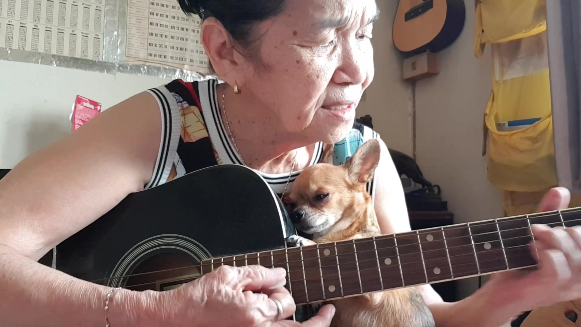 老奶奶每天都练吉他