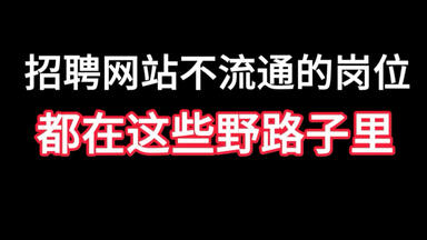 好工作都不在招聘网站流通，都在这些野路子里。