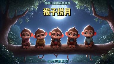 儿童睡前绘本故事《<em class="keyword">猴子捞月</em>》