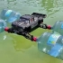 用四个水桶代替轮胎，本以为可以在水上飞，为什么跑不了？